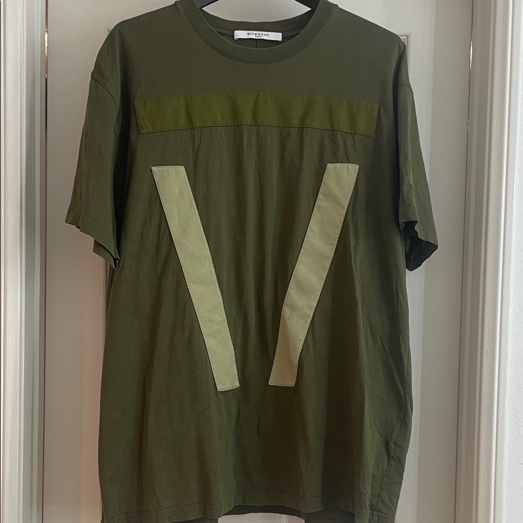 Givenchy Green And Beige Men's Tee
